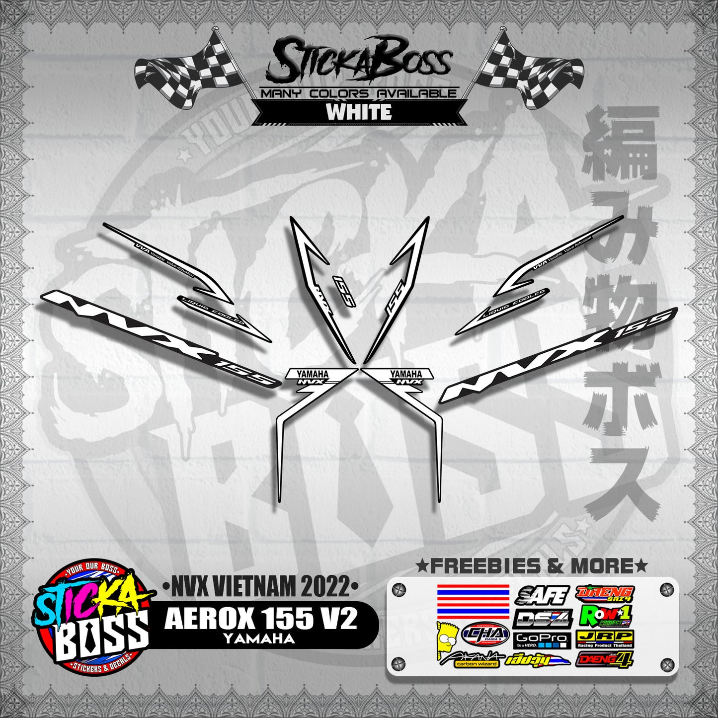 AEROX 155 V2 ( NVX VIETNAM 2022 DECALS )【WITH FREEBIES】