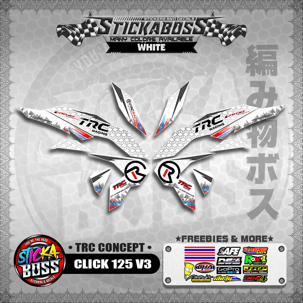 CLICK 125 V3 DECALS ( TRC CONCEPT )【WITH FREEBIES】
