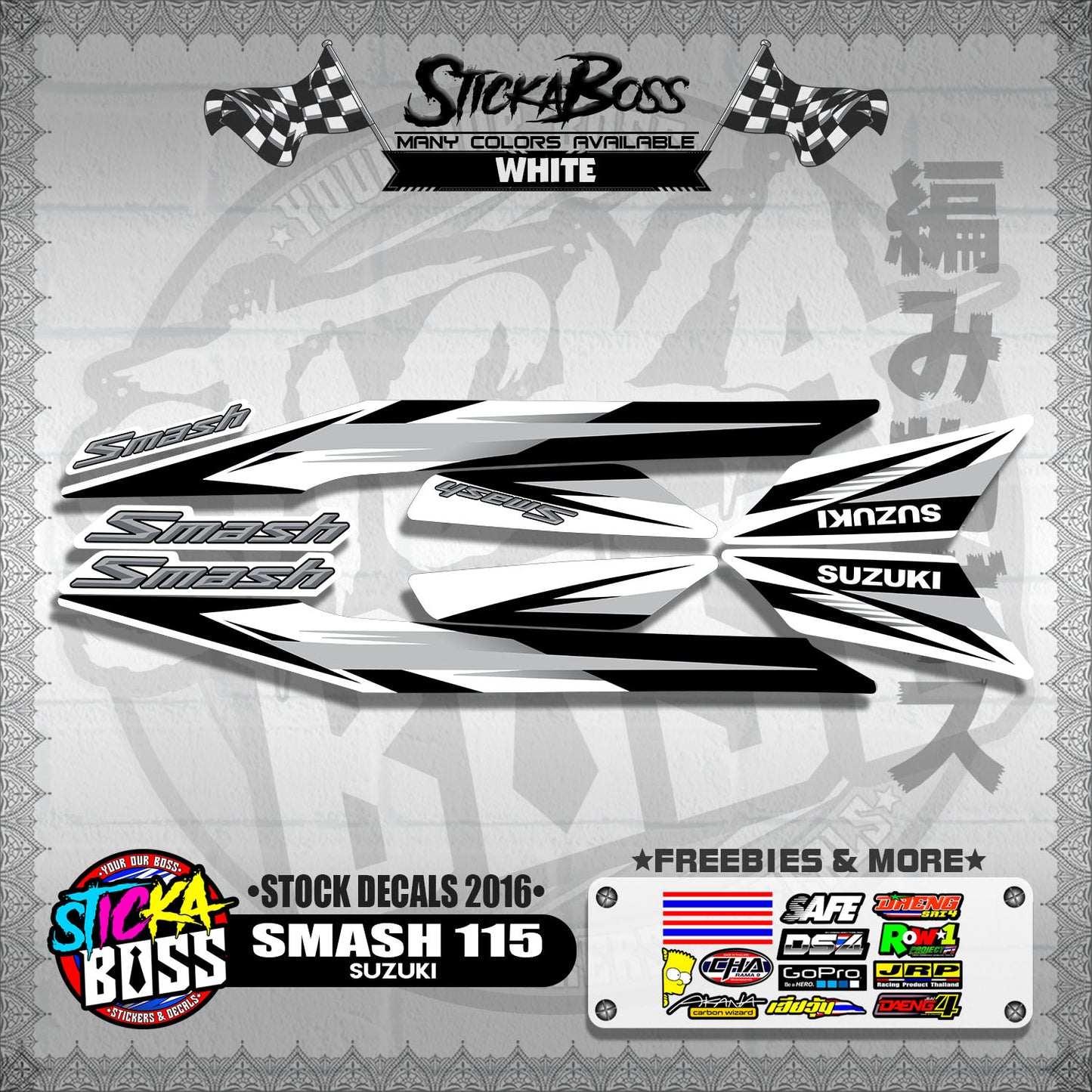 SMASH 115 ( STOCK DECALS 2016 )【WITH FREEBIES】