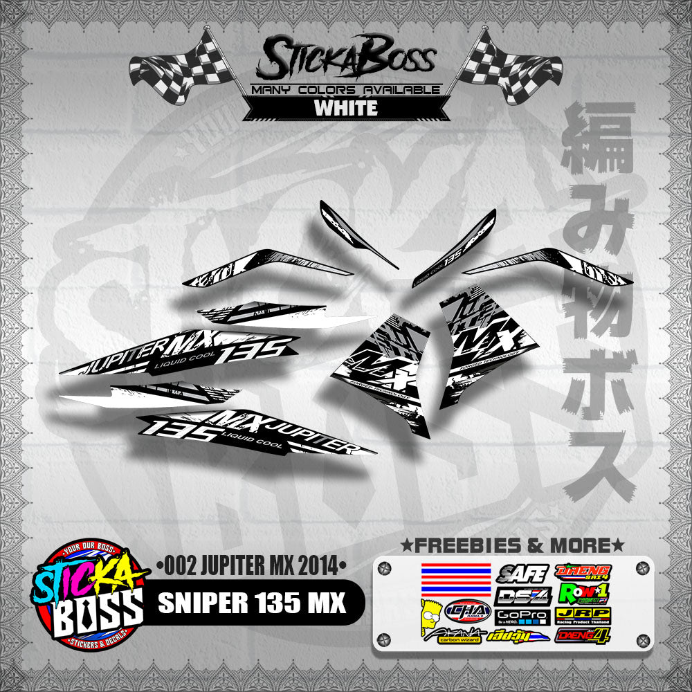 SNIPER 135 MX DECALS ( 002 JUPITER MX 2014 )【WITH FREEBIES】