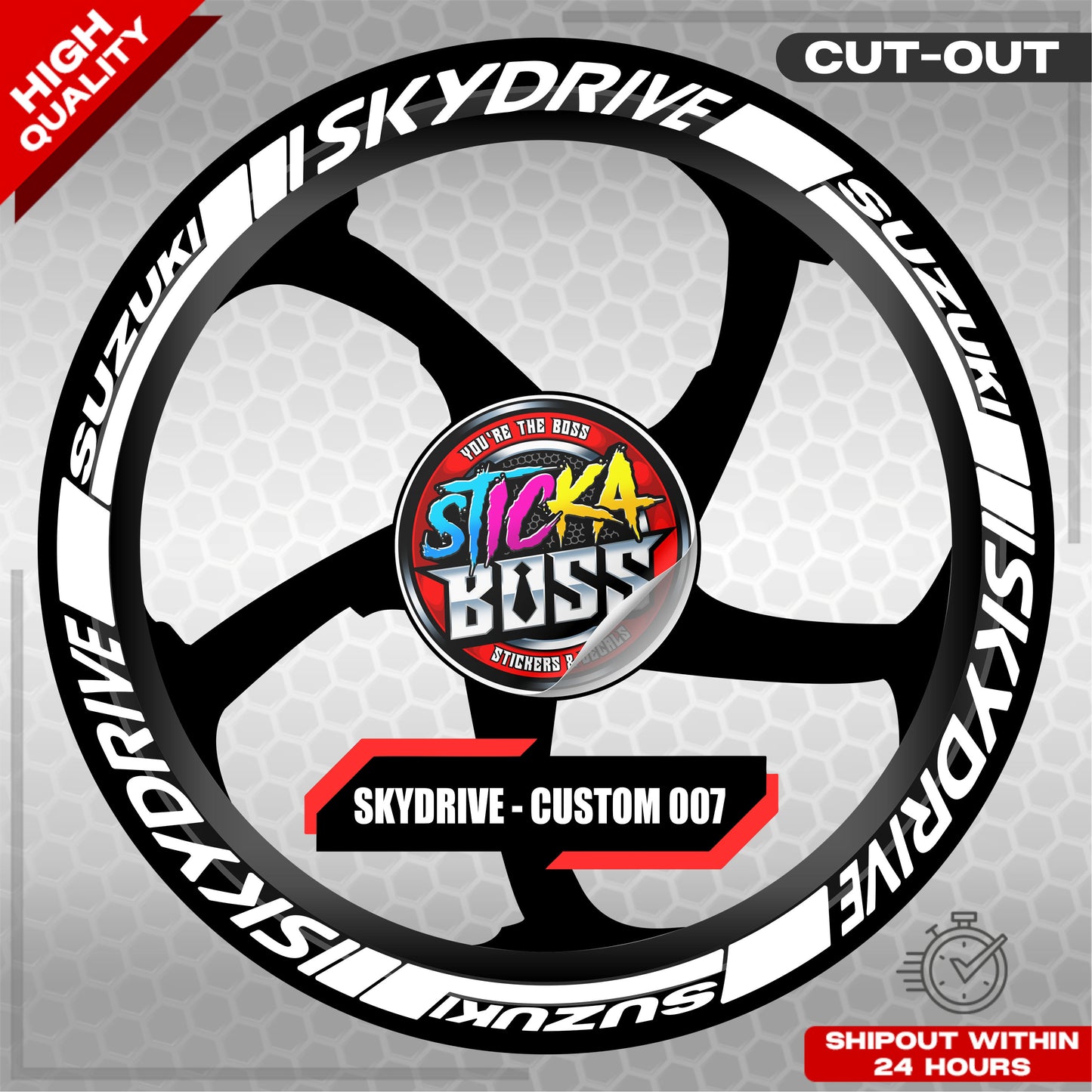 SKYDRIVE MAG STICKER SET ( 2 MAGS ) - CUSTOM 007 | VINYL WATERPROOF CUT-OUT DECALS