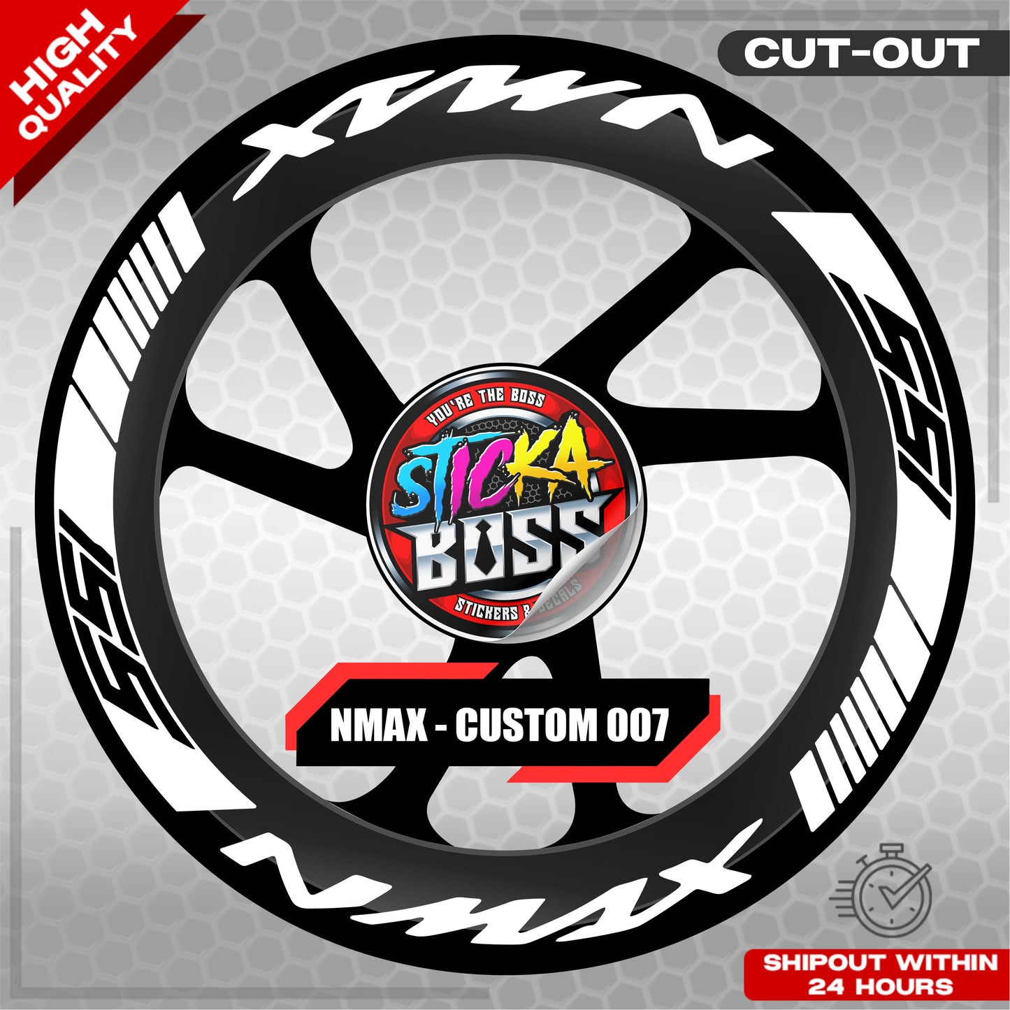 NMAX 155 MAG STICKER SET ( 2 MAGS ) - CUSTOM 007 | VINYL WATERPROOF CUT-OUT DECALS