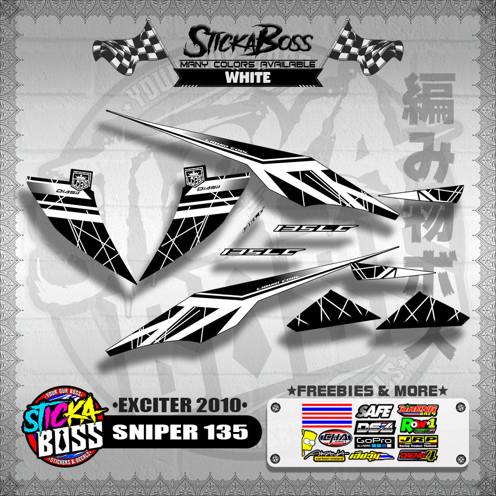 SNIPER 135 DECALS ( EXCITER 2010 )【WITH FREEBIES】