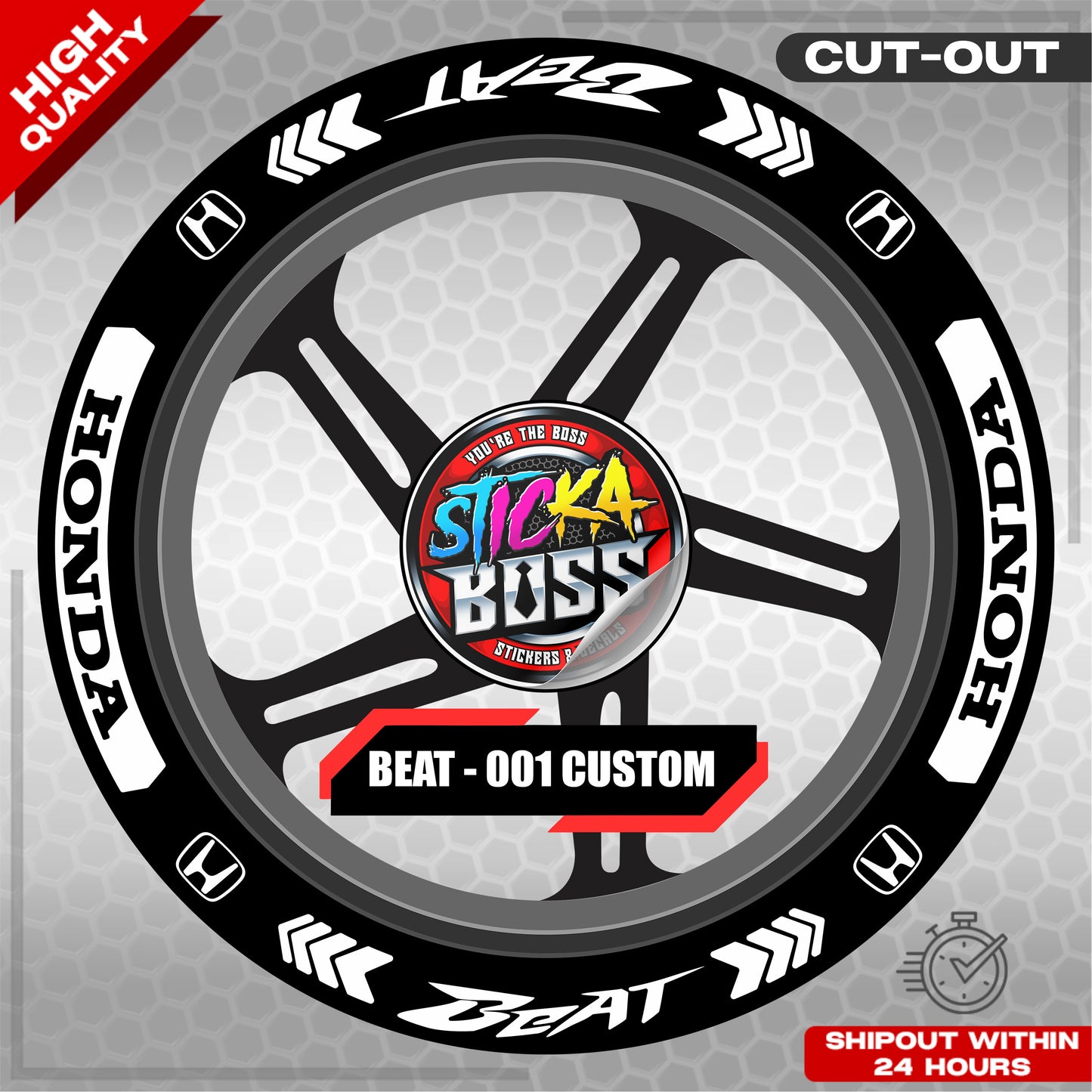 BEAT MAG STICKER SET ( 2 MAGS ) - 001 CUSTOM | VINYL WATERPROOF CUT-OUT DECALS