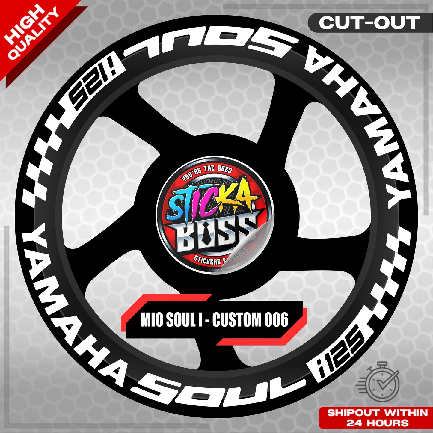 MIO SOUL I 125 MAG STICKER SET ( 2 MAGS ) - CUSTOM 006 | VINYL WATERPROOF CUT-OUT DECALS