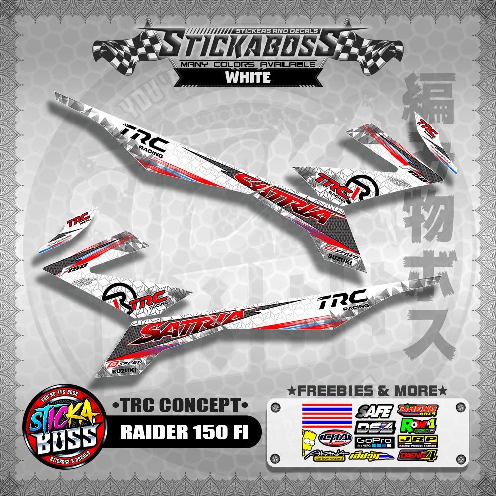 RAIDER 150 FI STICKER DECALS ( TRC CONCEPT SATRIA )【WITH FREEBIES】