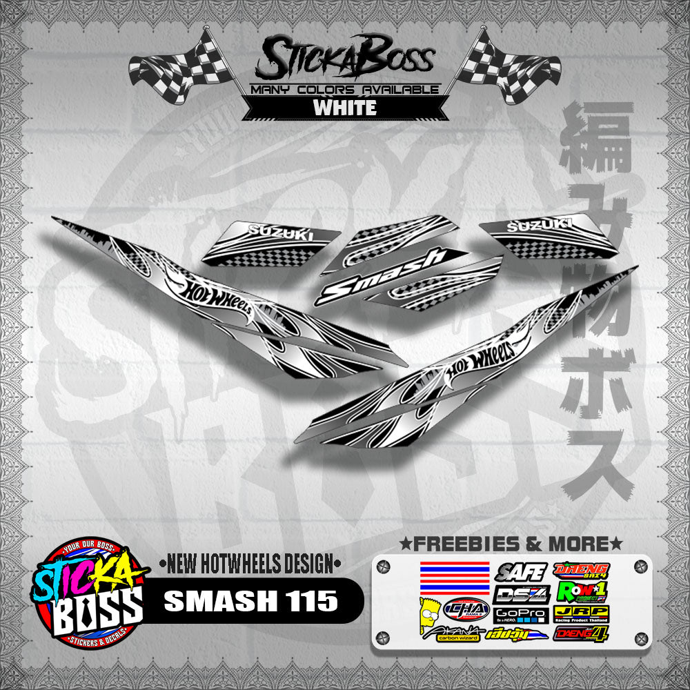 SMASH 115 DECALS ( NEW HOTWHEELS DESIGN )【WITH FREEBIES】