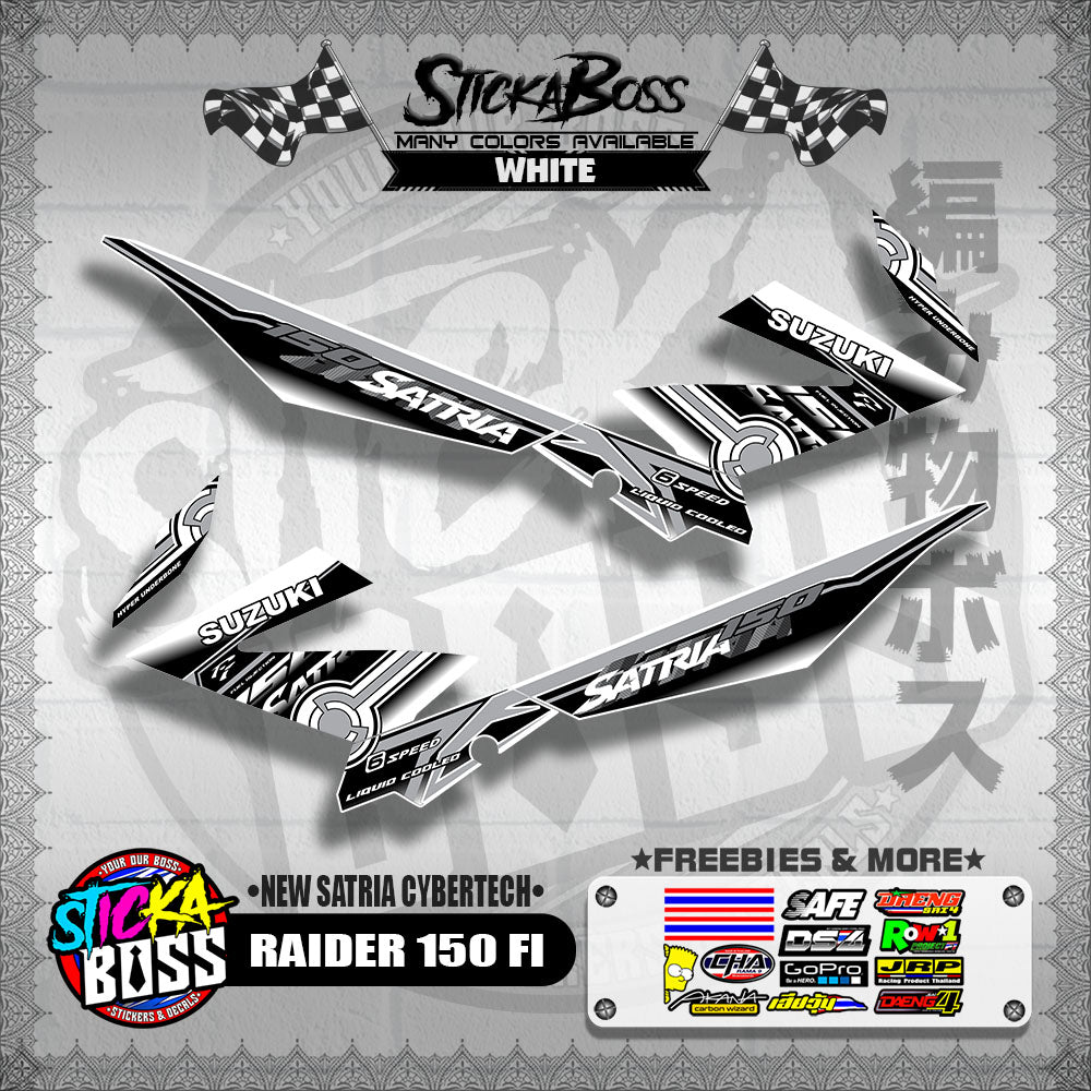 RAIDER 150 FI DECALS ( NEW SATRIA CYBERTECH )【WITH FREEBIES】
