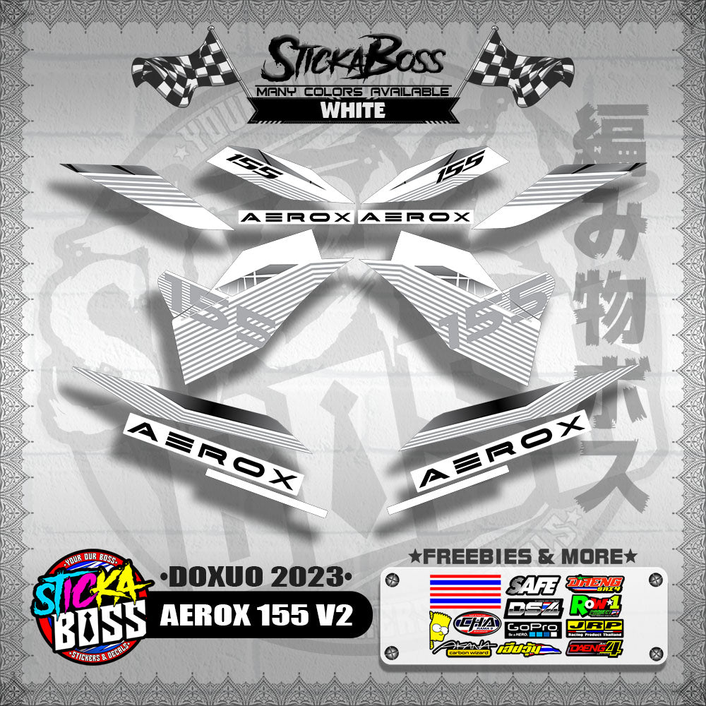 AEROX 155 V2 DECALS ( DOXUO 2023 )【WITH FREEBIES】