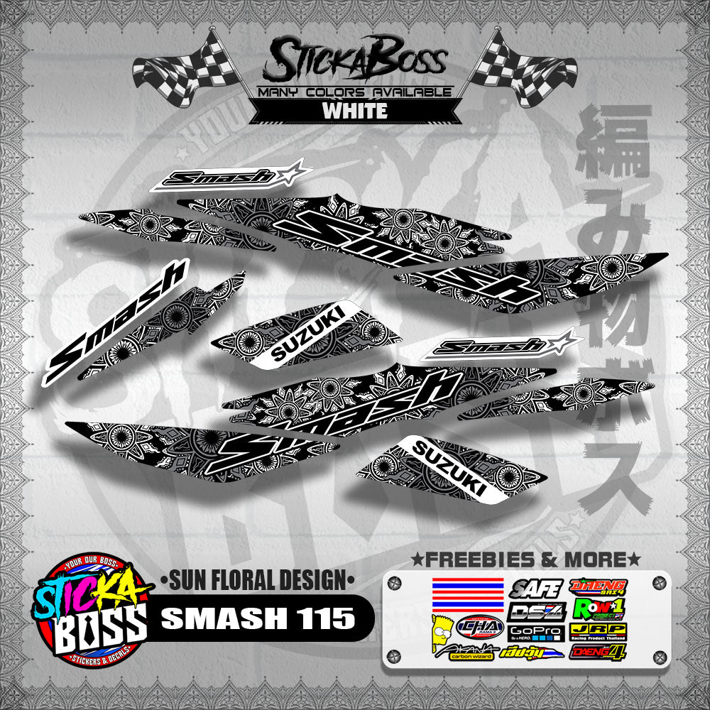 SMASH 115 DECALS ( SUN FLORAL DESIGN )【WITH FREEBIES】