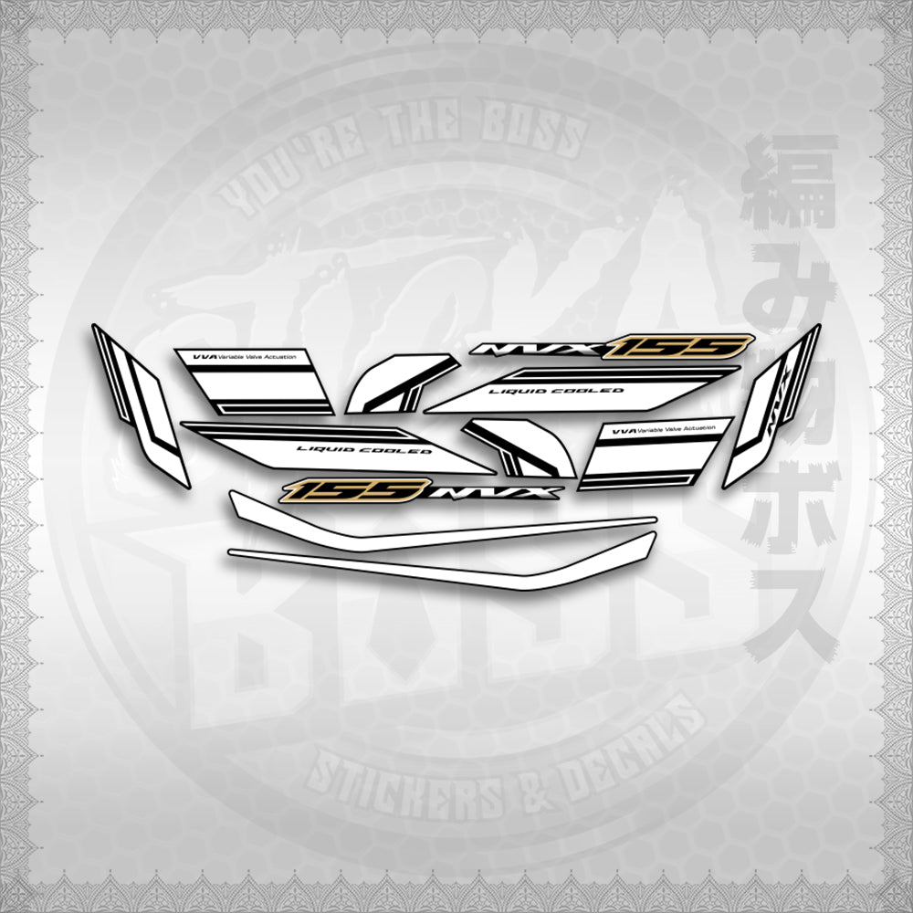 STICKER DECALS for AEROX 155 V2 MALAYSIAN (AV2NVSLCO) By STICKABOSS (SOFIE LAMINATED WATERPROOF)