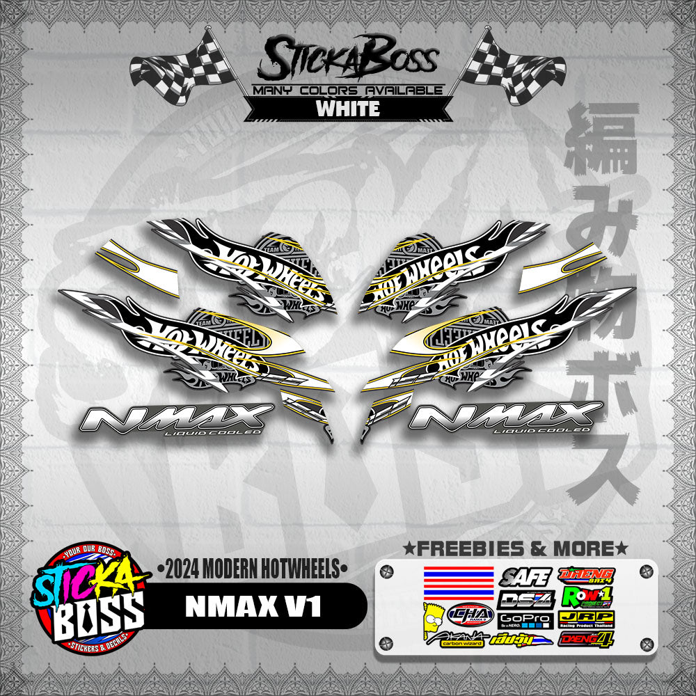NMAX V1 DECALS ( 2024 MODERN HOTWHEELS )【WITH FREEBIES】