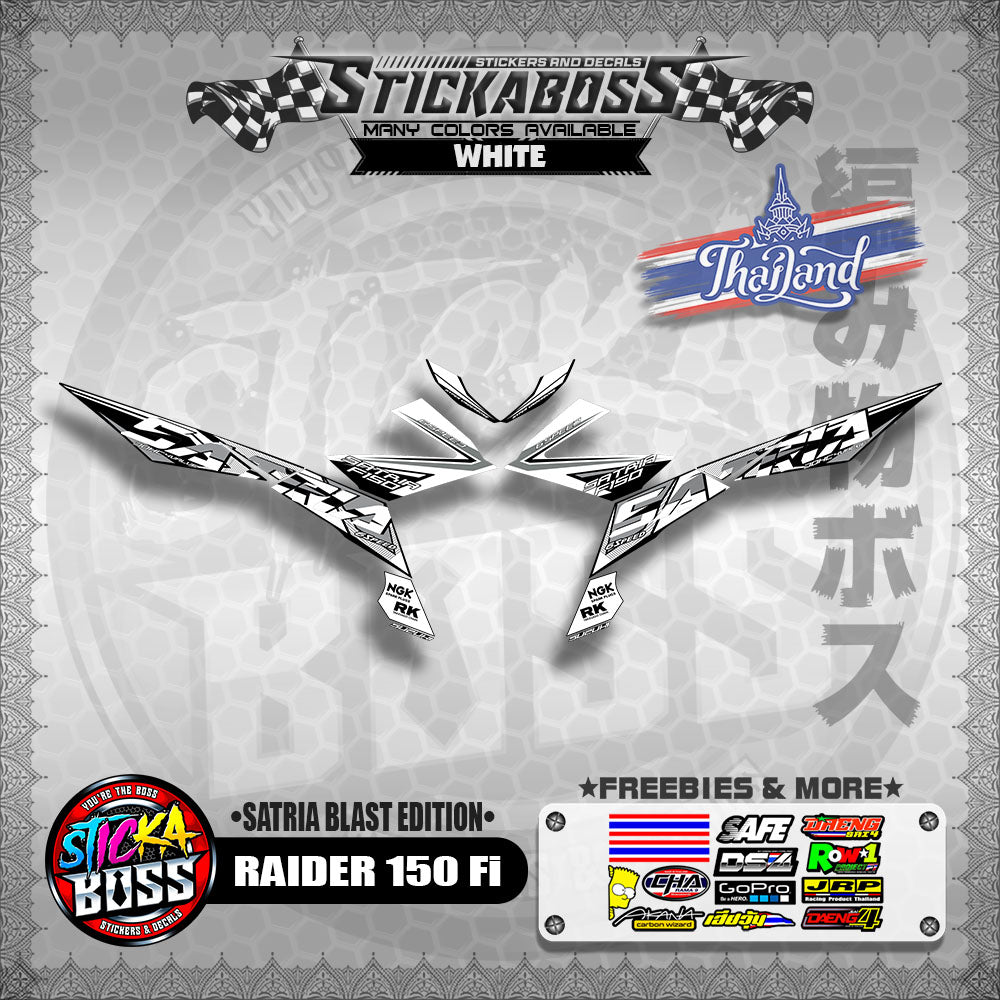 SUZUKI RAIDER 150 Fi Thai Decals ( Satria Blast Edition )【WITH FREEBIES】Thailand Concept