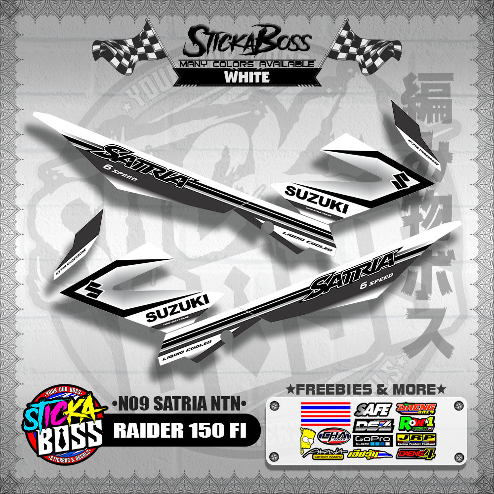 RAIDER 150 FI DECALS ( N09 SATRIA NTN )【WITH FREEBIES】