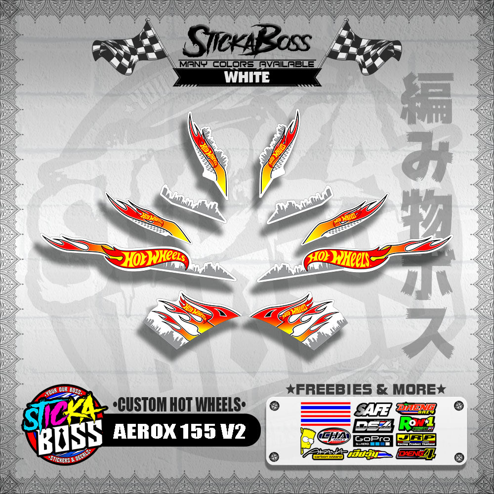 AEROX 155 V2 DECALS ( CUSTOM HOT WHEELS )【WITH FREEBIES】