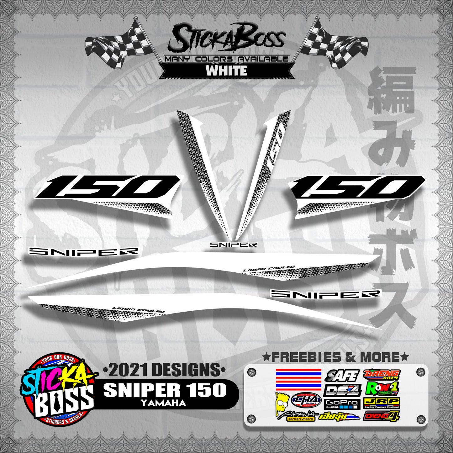 SNIPER 150 DECALS ( 2021 DESIGNS )【WITH FREEBIES】