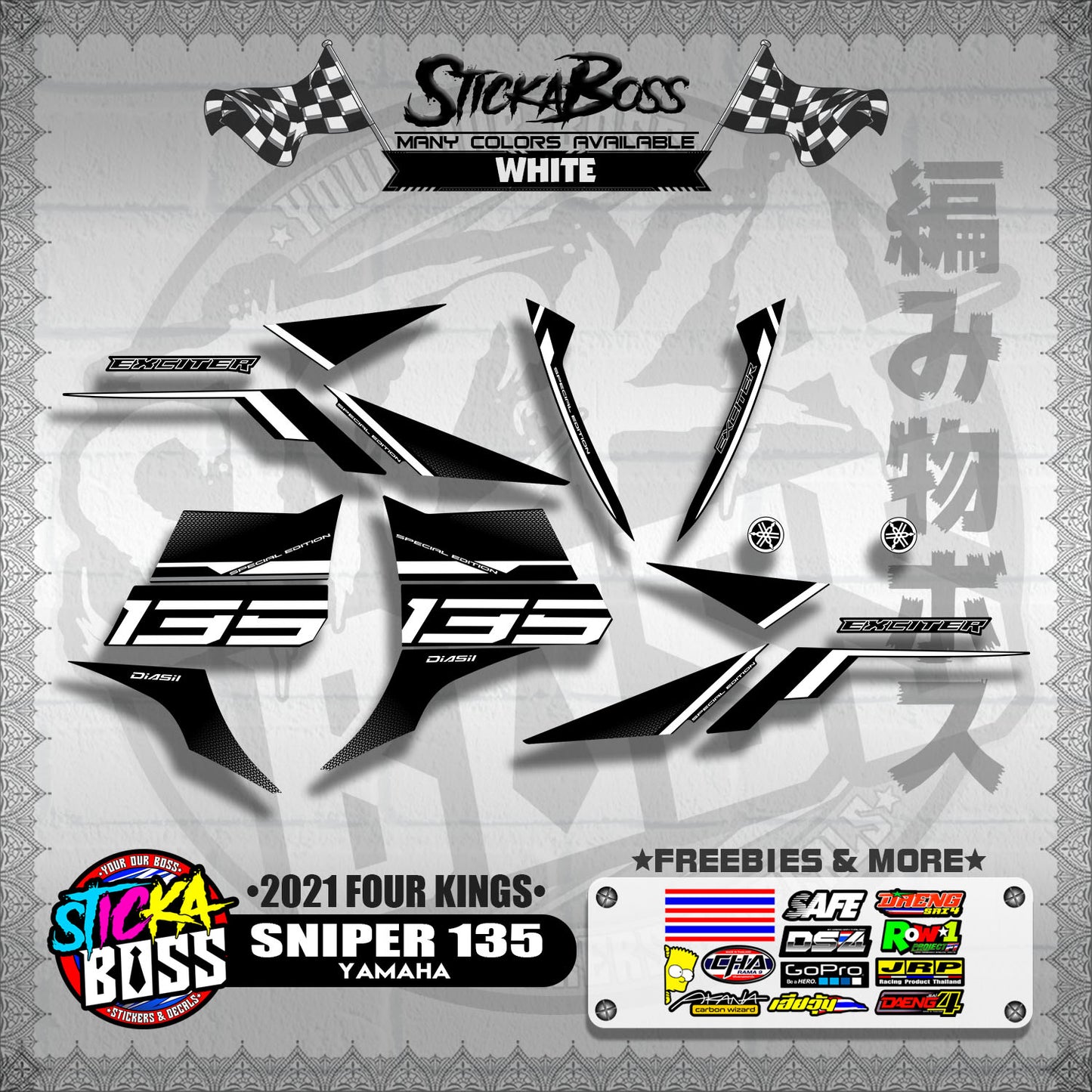 SNIPER 135 DECALS ( 2021 FOUR KINGS )【WITH FREEBIES】