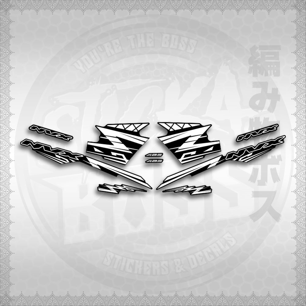 STICKER DECALS for AEROX V3 ALPHA TURBO INDO (AV314ARV9SE) By STICKABOSS (SOFIE LAMINATED WATERPROOF)