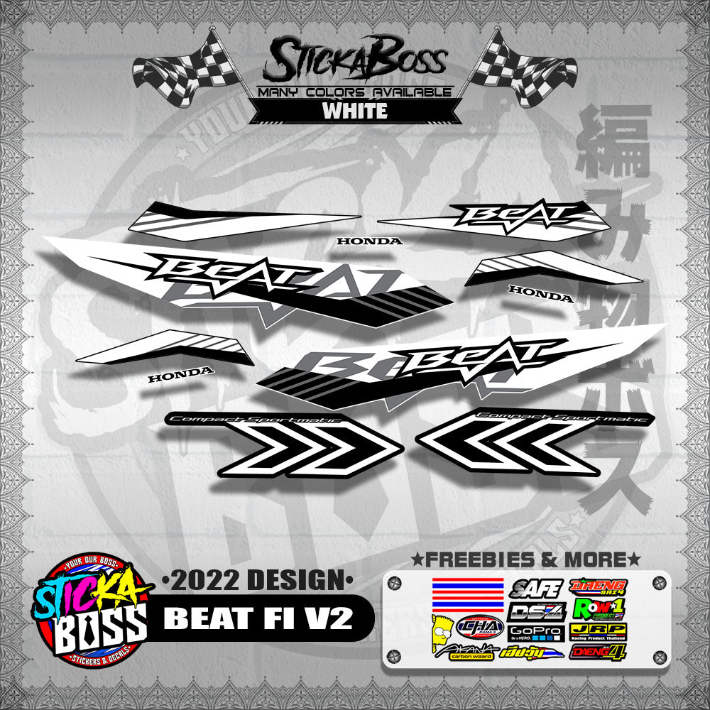 Beat V2 Malaysian Decals ( 2022 Design )【WITH FREEBIES】 Malaysia Concept