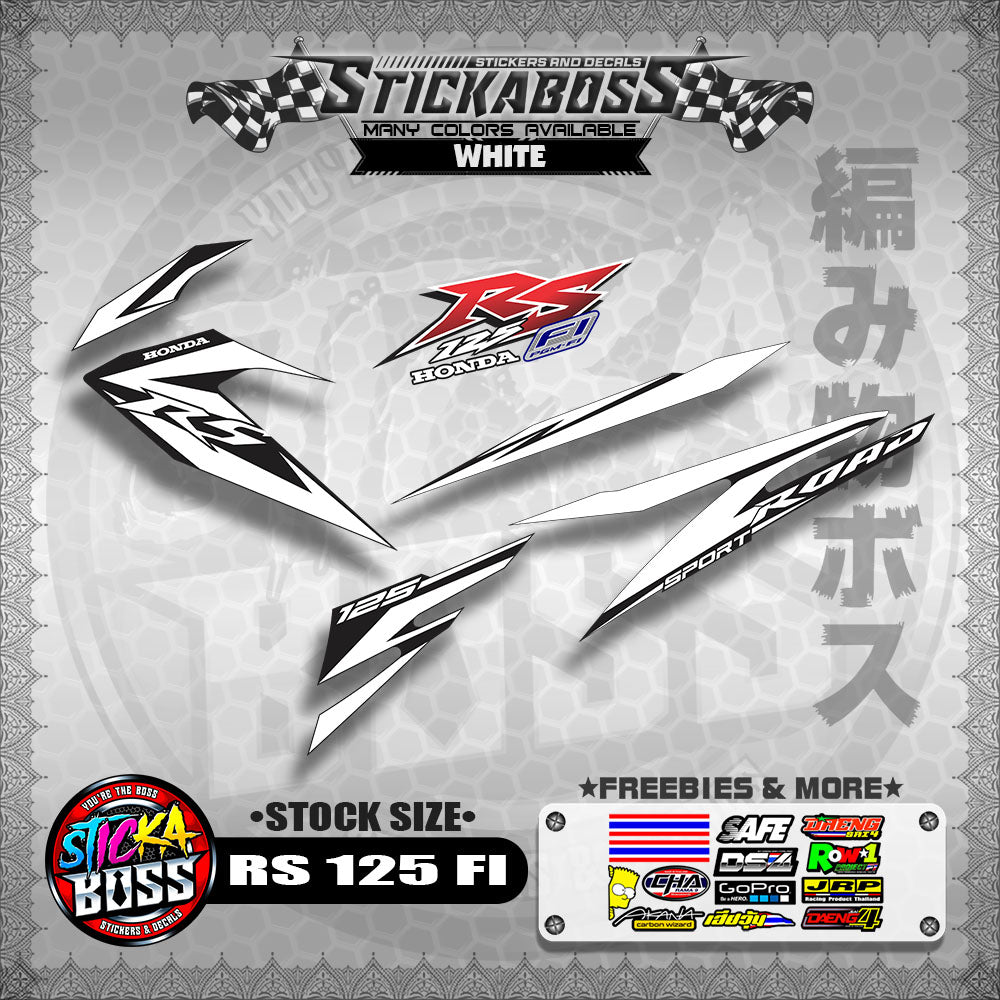 RS 125 FI Stock Decals (STOCK SIZE)【PREMIUM GLOSSY LAMINATED】