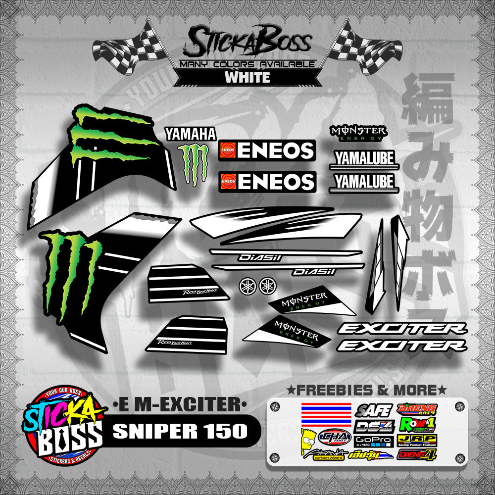SNIPER 150 DECALS ( E M-EXCITER )【WITH FREEBIES】