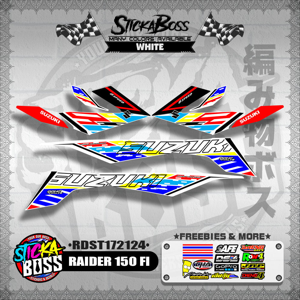 RAIDER 150 FI DECALS ( RDST172124 )【WITH FREEBIES】