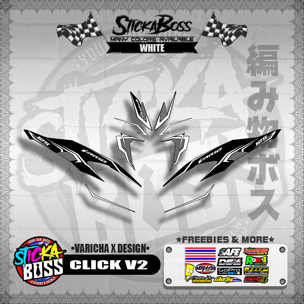 CLICK V2 DECALS ( VARICHA X DESIGN )【WITH FREEBIES】