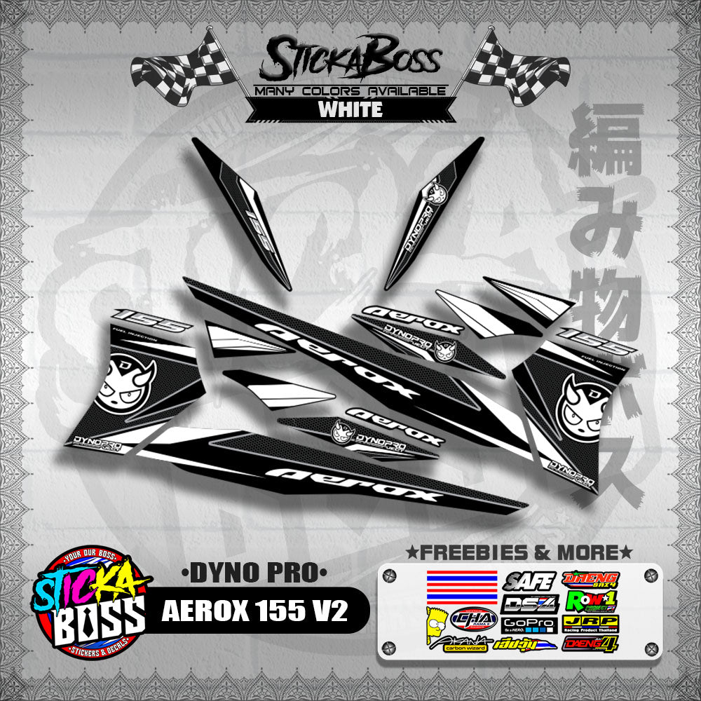 AEROX 155 V2 DECALS ( DYNO PRO )【WITH FREEBIES】