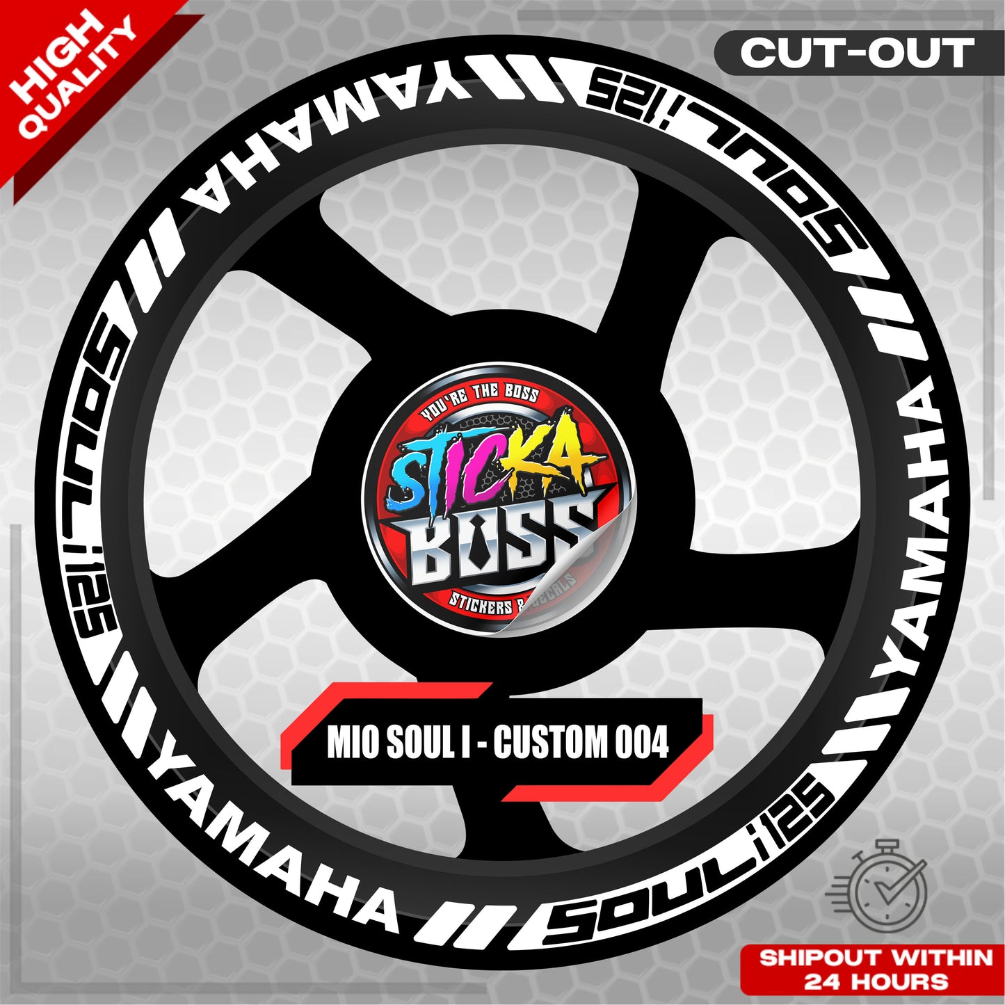 MIO SOUL I MAG STICKER SET ( 2 MAGS ) - CUSTOM 004 | VINYL WATERPROOF CUT-OUT DECALS