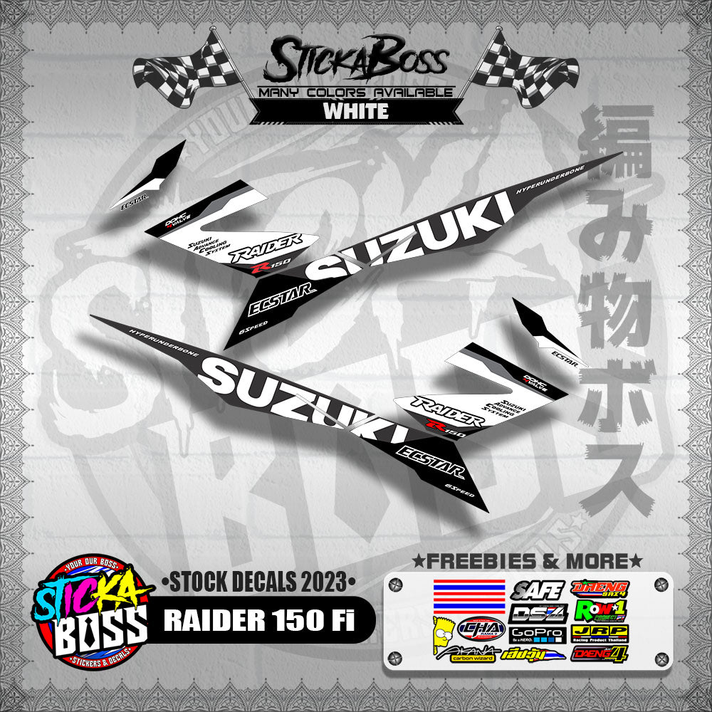 RAIDER 150 Fi ( STOCK DECALS 2023 )【WITH FREEBIES】