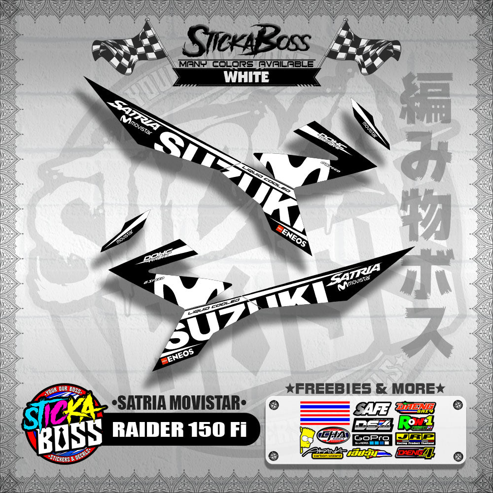 RAIDER 150 Fi DECALS ( SATRIA MOVISTAR )【WITH FREEBIES】