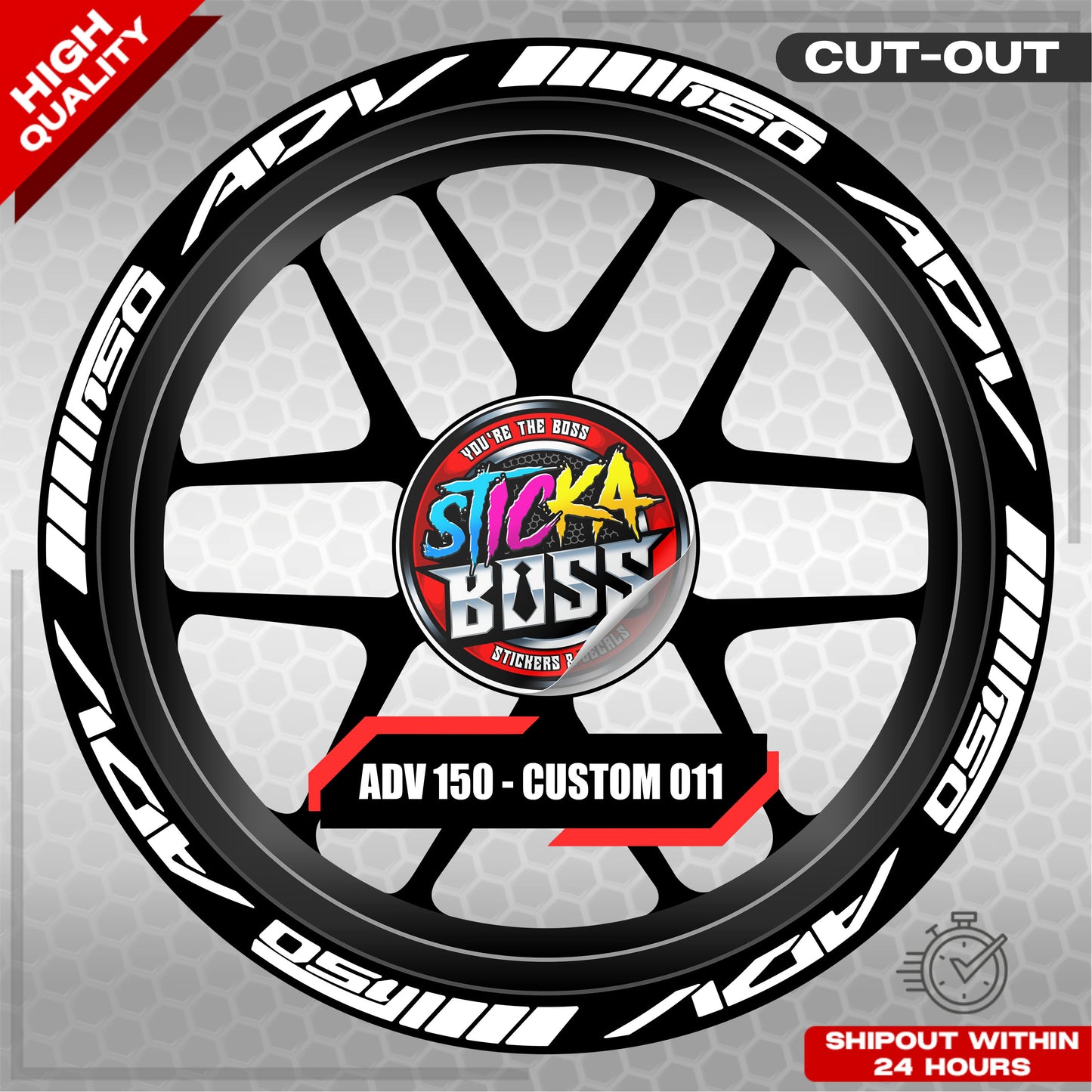 ADV 150 MAG STICKER SET ( 2 MAGS ) - CUSTOM 011 | VINYL WATERPROOF CUT-OUT DECALS