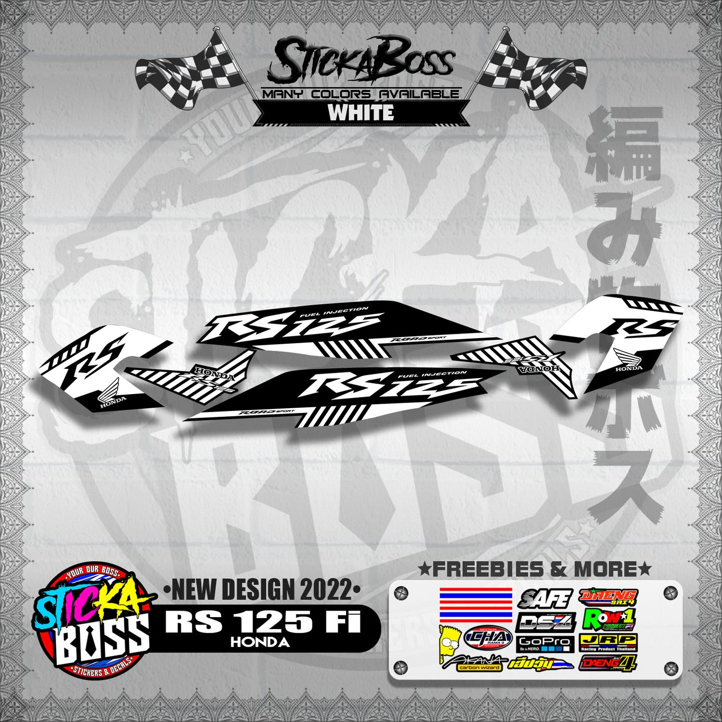 RS 125 Fi DECALS ( NEW DESIGN 2022 )【WITH FREEBIES】