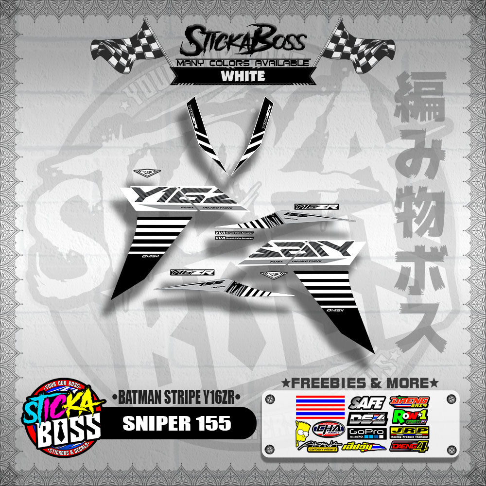 SNIPER 155 DECALS ( BATMAN STRIPE Y16ZR )【WITH FREEBIES】