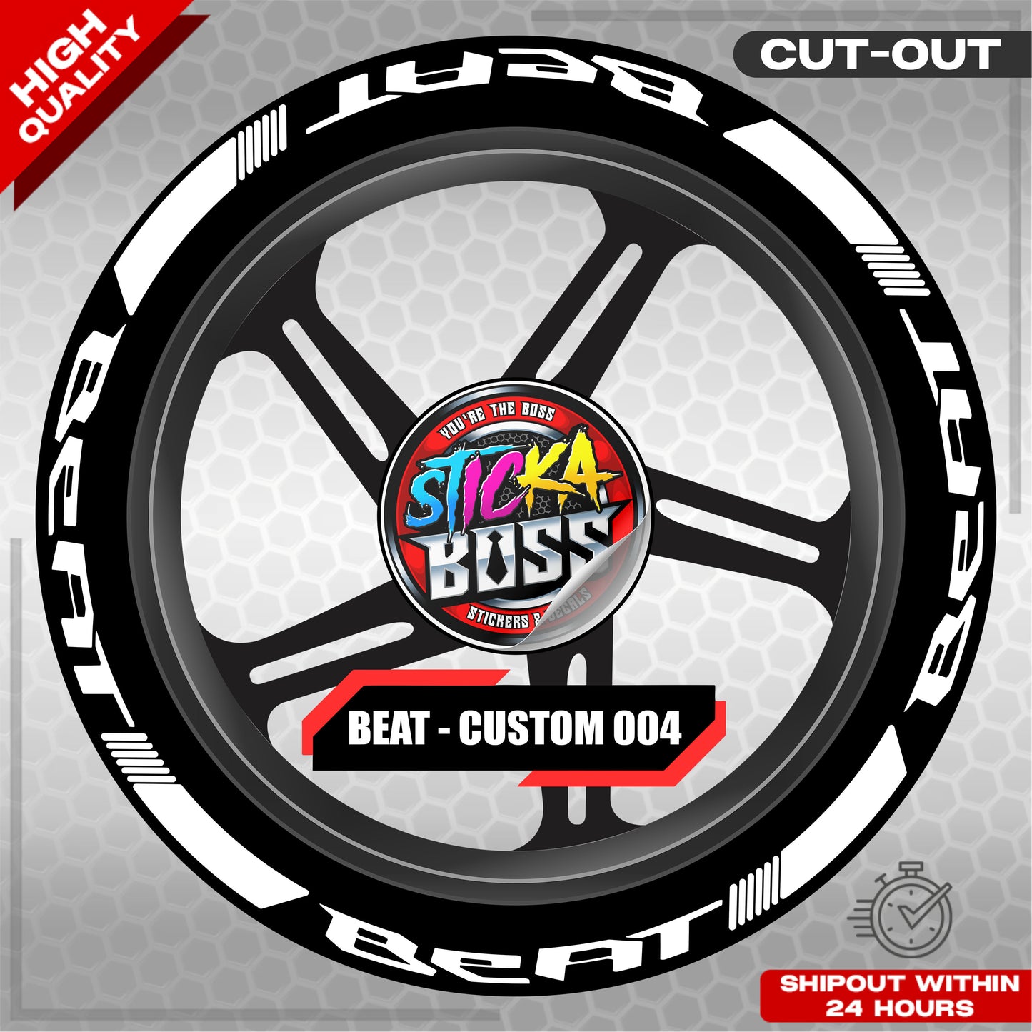 BEAT MAG STICKER SET ( 2 MAGS ) - CUSTOM 004 | VINYL WATERPROOF CUT-OUT DECALS