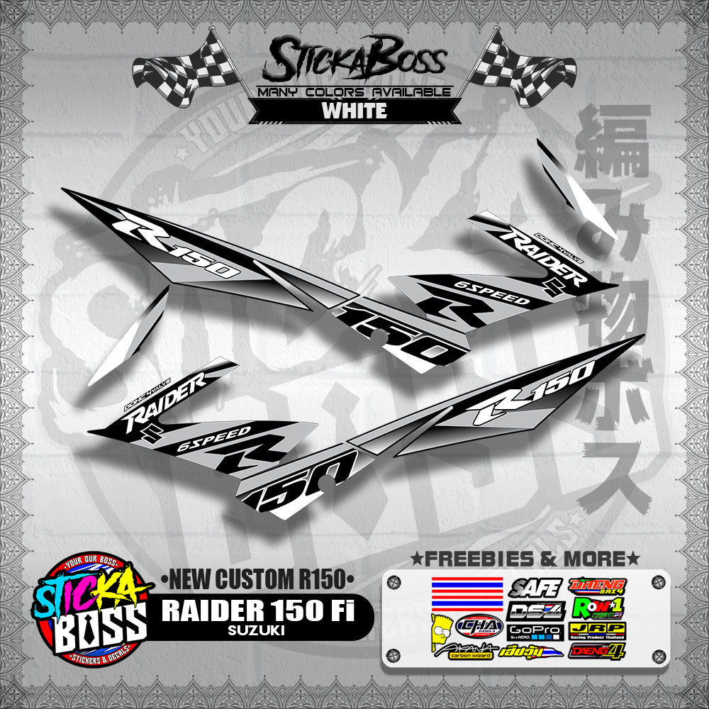 RAIDER 150 Fi DECALS ( NEW CUSTOM R150 )【WITH FREEBIES】
