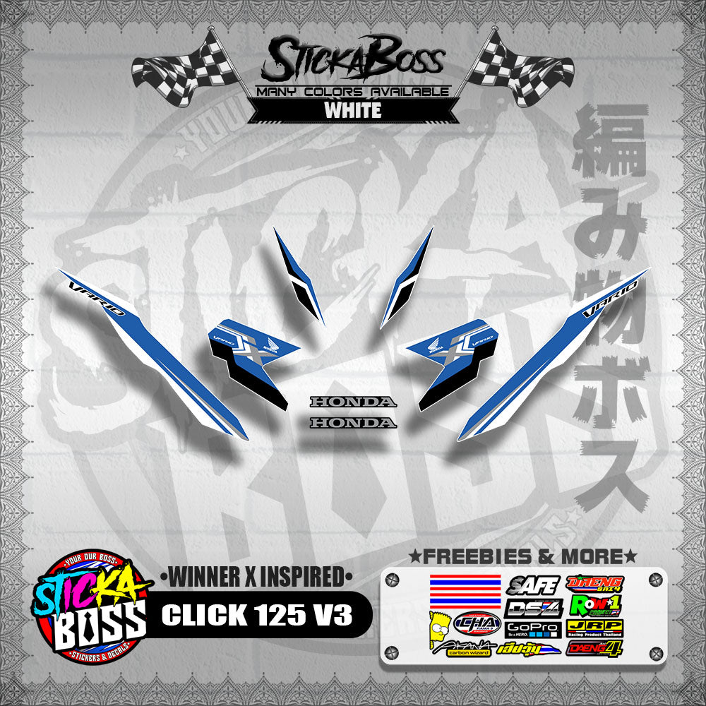 CLICK 125 V3 DECALS ( WINNER X INSPIRED )【WITH FREEBIES】