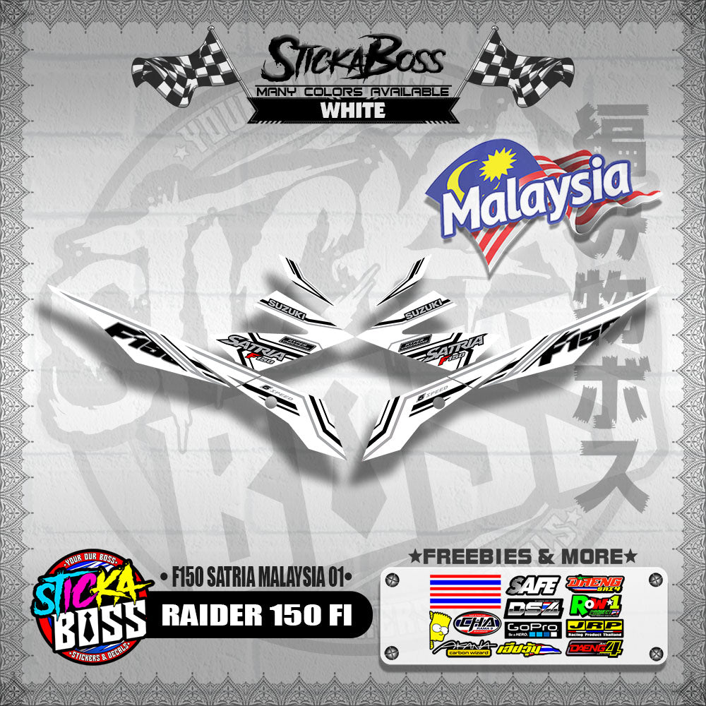 RAIDER 150 FI MALAYSIAN DECALS ( F150 SATRIA MALAYSIA 01 )【WITH FREEBIES】