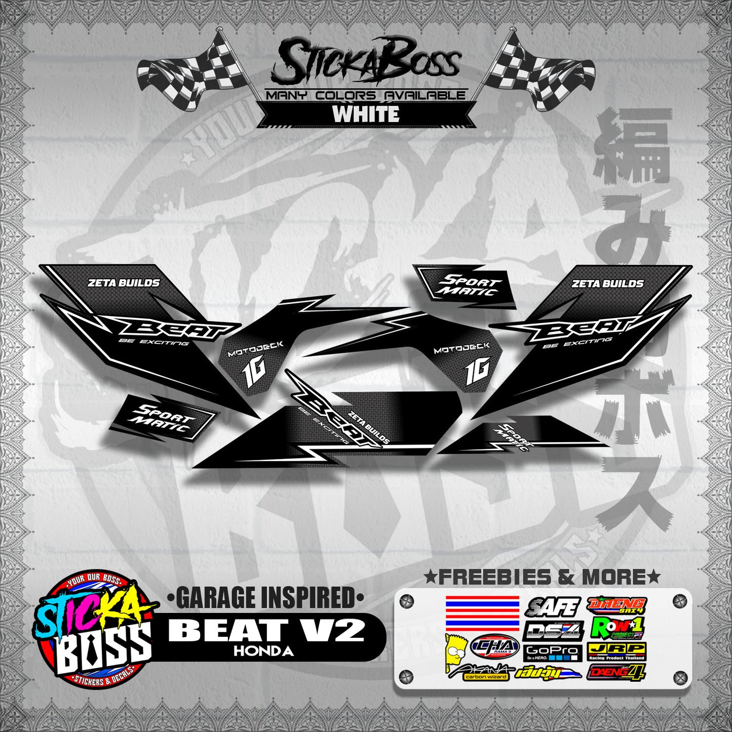 BEAT V2 DECALS ( GARAGE INSPIRED )【WITH FREEBIES】