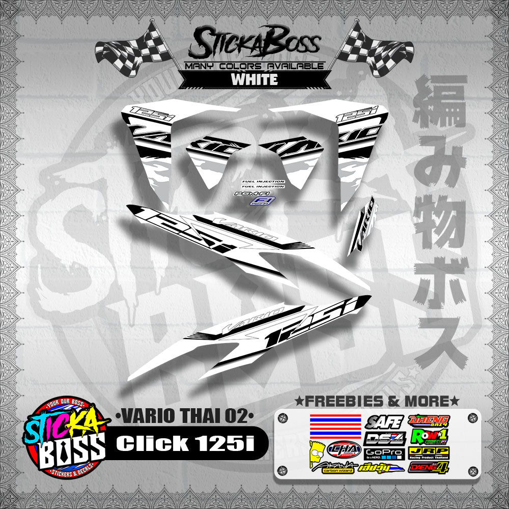CLICK 125i V2 DECALS ( VARIO THAI 02 )【WITH FREEBIES】