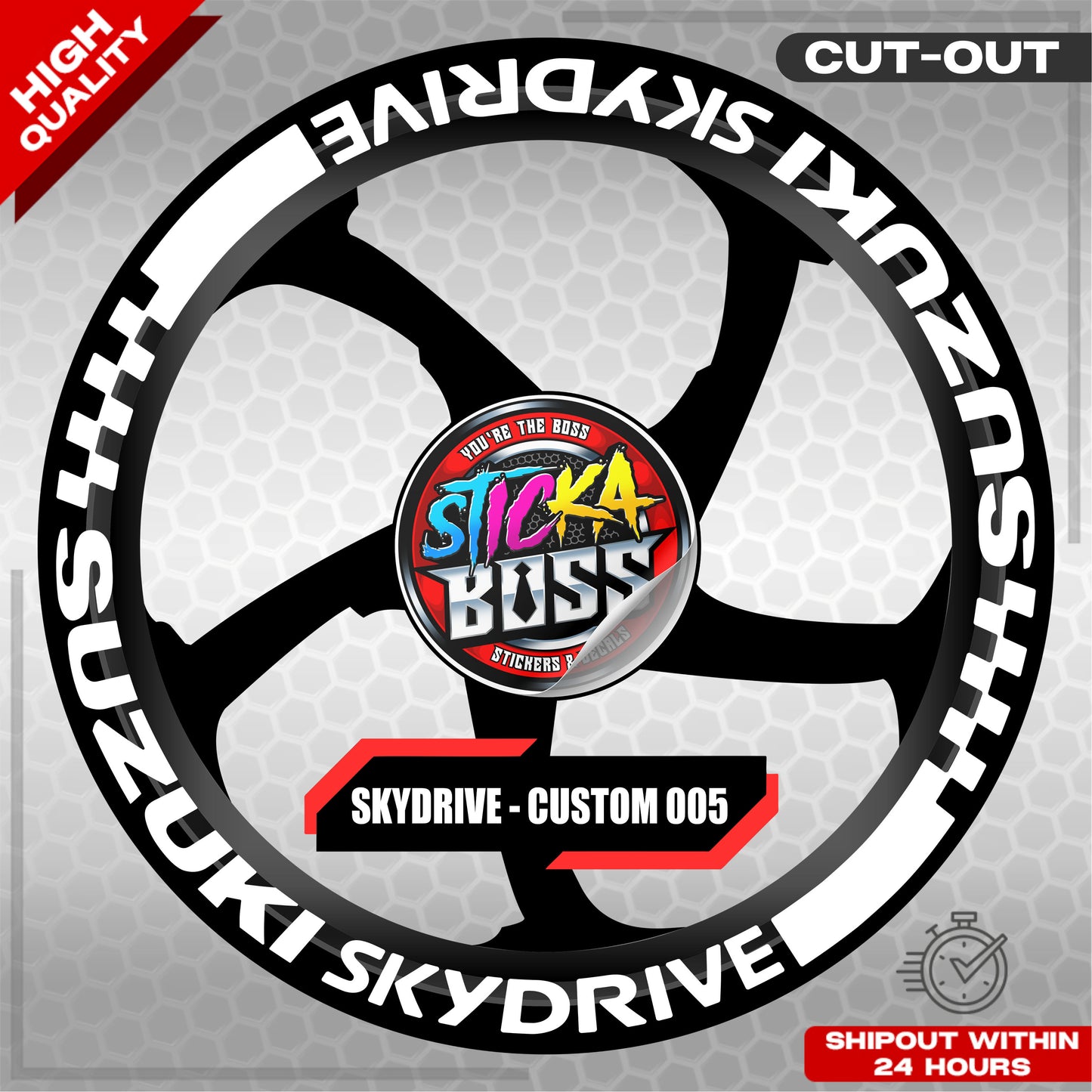 SKYDRIVE MAG STICKER SET ( 2 MAGS ) - CUSTOM 005 | VINYL WATERPROOF CUT-OUT DECALS