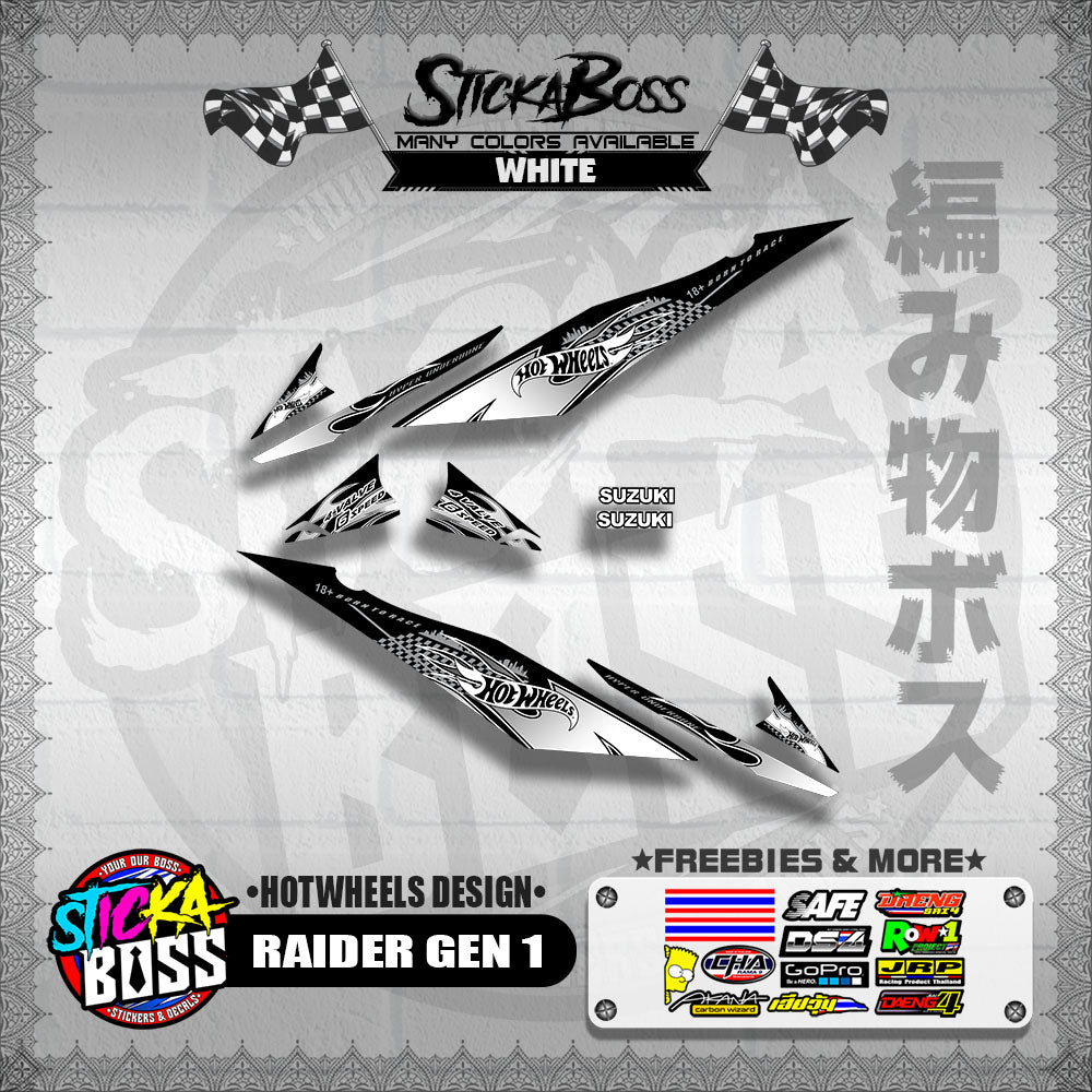 RAIDER GEN 1 DECALS ( HOTWHEELS DESIGN )【WITH FREEBIES】