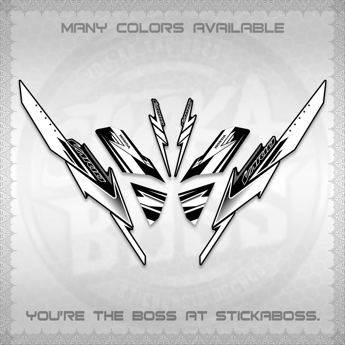 CLICK 125 V3 VARIO DECALS (2023 CUSTOM STYLE 01) STICKER KITS By STICKABOSS