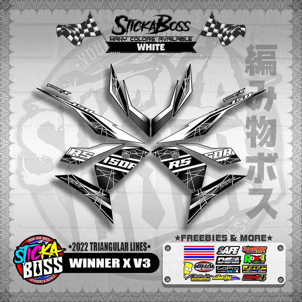 WINNER X V3 DECALS ( 2022 TRIANGULAR LINES )【WITH FREEBIES】