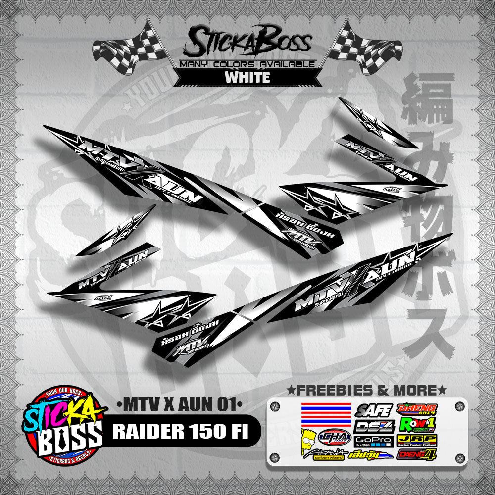 RAIDER 150 Fi DECALS ( MTV X AUN 01 )【WITH FREEBIES】
