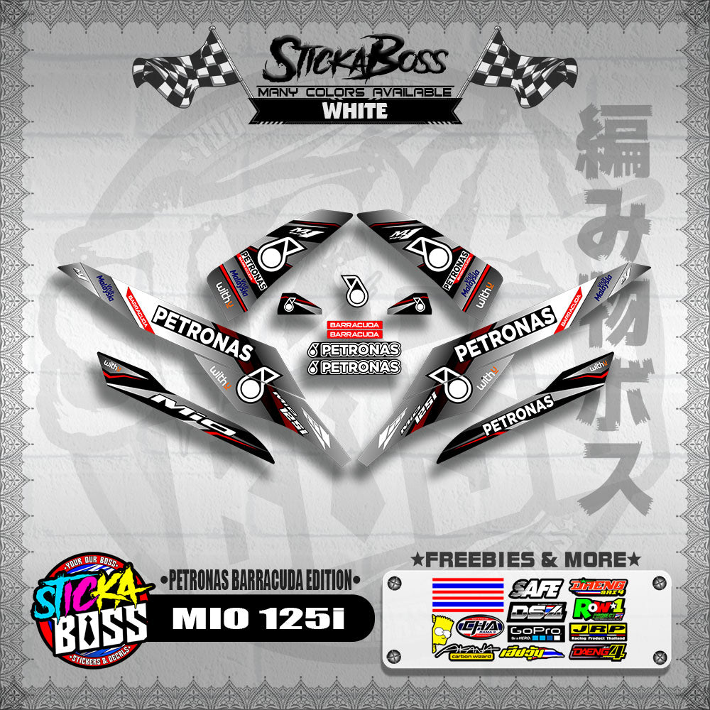 MIO 125i DECALS ( PETRONAS BARRACUDA EDITION )【WITH FREEBIES】