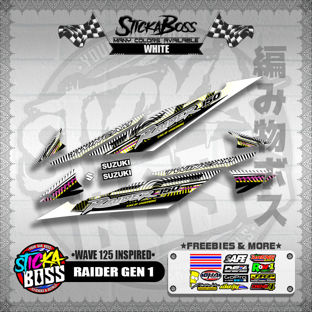 RAIDER GEN 1 DECALS ( WAVE 125 INSPIRED )【WITH FREEBIES】