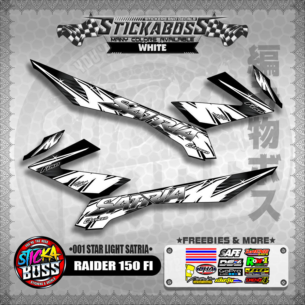 RAIDER 150 FI STICKER DECALS ( 001 START LIGHT SATRIA )【WITH FREEBIES】