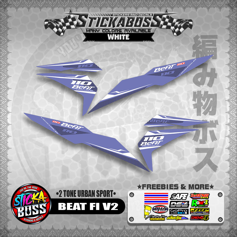 BEAT FI V2 STICKER DECALS ( 2 TONE URBAN SPORT )【WITH FREEBIES】