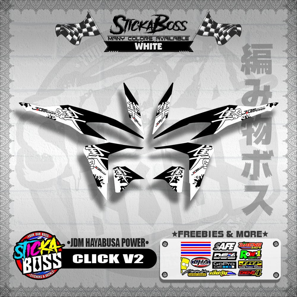 CLICK V2 DECALS ( JDM HAYABUSA POWER )【WITH FREEBIES】